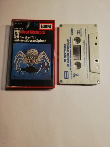 Die Drei Fragezeichen Folge 24 und die silberne Spinne 4-fach Silber geschraubt Weiß Blau 515924.5 Europa